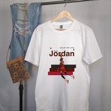 Michael Jordan Tasarımlı Oversize Unisex T-Shirt - Beyaz