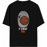 Michael Jordan Tasarımlı Premium Unisex Pamuklu T-Shirt | Özel Jordan Tasarımlı Yüksek Kalite Baskılı T-Shirt - Siyah