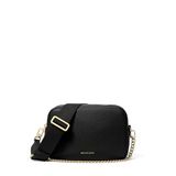 Michael Kors Bayan Bryant Medium Double Zip Chain Camera Crossbody Bag askılı çanta, Altın/siyah kaplamalar, 21x8x14