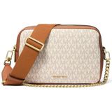 Michael Kors Bryant Orta Çift Fermuarlı Zincir Kamera Crossbody Çanta, Vanilya/Meşe Palamudu, One Size