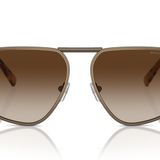 Michael Kors Erkek Mk1153 Silverton Aviator Güneş Gözlüğü, Mat Kabuk/Kahverengi Gradyan, 58 mm