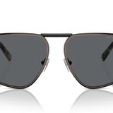 Michael Kors Erkek Mk1153 Silverton Aviator Güneş Gözlüğü, Parlak Siyah/Koyu Gri Katı, 58 mm