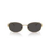 Michael Kors Eyewear Kadın Mk1161 Monte Carlo Oval Güneş Gözlüğü, Sarı Altın/Koyu Gri Katı, 56 mm
