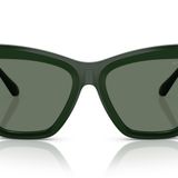 Michael Kors Eyewear Kadın MK2211U Dubai Evrensel Fit Kedi Gözü Güneş Gözlüğü, Bosco/Yeşil Masif, 57 mm, Bosco/Yeşil Katı, 57 mm