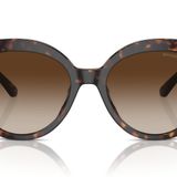 Michael Kors Eyewear Kadın Mk2214u San Lucas Evrensel Fit Yuvarlak Güneş Gözlüğü, Koyu Kaplumbağa/Kahverengi Gradyan, 56 mm