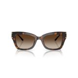 Michael Kors Eyewear Kadın Mk2237u Cantabria Evrensel Fit Kare Güneş Gözlüğü, Koyu Kaplumbağa/Kahverengi Gradyan, 52 mm