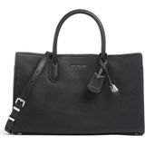 Michael Kors Kadın %100 Deri Marka Logo Aksesuar Detaylı Uzun Omuz Askılı Günlük Kullanıma Uygun Şık Görünüşlü Siyah Omuz Çantası 30F4SETS2L 001