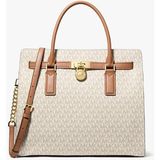 Michael Kors Kadın Borsa A Mano Monogram Desenli Çanta - Krem/kahve