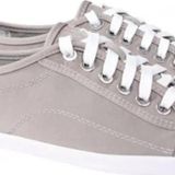 Michael Kors Kristy Sneaker Pearl Grey Gri Saten Ve Naylon Kumaş Yuvarlak Deri Burunlu Düz Tabanlı Kadın Ayakkabı