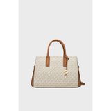 Michael Kors Logolu Çıkarılabilir Askılı Small Çanta 30S5G9IS1B149 Bayan Çanta 30S5G9IS1B 149 - Ekru