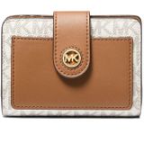 Michael Kors Mk Charm Sm Tab Kompakt Pckt Wllt, Vanilya/Meşe Palamudu