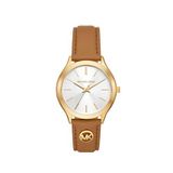 Michael Kors Mk7543 Deri Kadın Kol Saati - Kahverengi