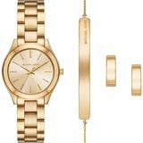 Michael Kors MK7561SET Kadın Kol Saati Bileklik ve Küpe Seti - Altın