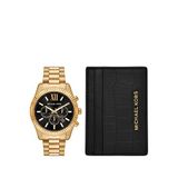Michael Kors MK9245SET Altın Rengi Çelik Kartlık ve Erkek Kol Saati