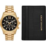 Michael Kors MK9245SET Erkek Kol Saati ve Kartlık - Altın