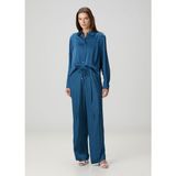 Michael Michael Kors Mavi Logo Jakarlı Saten Pantolon - XS
