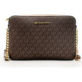 Micheal Kors Jet Set Large Logo Crossbody Çapraz Omuz Çantası - Kahverengi