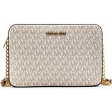 Micheal Kors Jet Set Large Logo Crossbody Çapraz Omuz Çantası - Krem - Vanilya