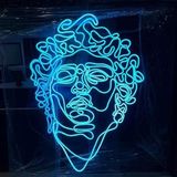Michelangelo Davut Heykeli Porstresi Neon Led 100x100cm