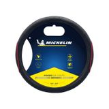 Michelin Mc1003nr Premium Suni Deri Direksiyon Kılıfı Kırmızı Siyah
