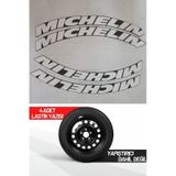 Michelin Motosiklet Ve Otomobil Araç 3d Oto Lastik Yazısı Sticker Arma 4 Adet
