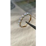 Mıçı takı silver Opal (opalit) Taşı Özel Tasarım Doğal Taş El Yapımı Yüzük