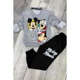 Mickey Mouse 2 Iplik Mevsimlik Erkek Çocuk Gri Eşofman Takımı - 3 - 4 Yaş