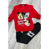 Mickey Mouse 2 Iplik Mevsimlik Erkek Çocuk Kırmızı Eşofman Takımı - 4 - 5 Yaş