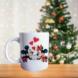 Mickey Mouse Aşkı Porselen Kupa 632 Beyaz GHSTBSTRKP0486