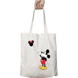 Mickey Mouse Banksy Balloon Iki Tarafı Kalıcı Baskılı Yıkanabilir Okul Plaj Omuz Bez Çantası