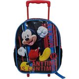 Mickey Mouse Çekçekli Anaokulu Çantası - Kırmızı - Mavi