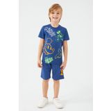 Mickey Mouse D4789-3 Gece Mavisi Erkek Çocuk Bermuda Takım