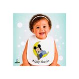 Mickey Mouse Keten Bebek Mama Önlüğü – Yumuşak, Emici, Yıkanabilir, Özel Tasarım P129
