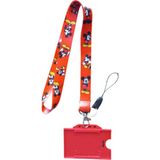 Mickey Mouse Kırmızı Yaka Kartı, Boyun Askı Ipi, Kart Askı Ipi, Telefon Askı Aparatı, Kırmızı Yatay Kartlık