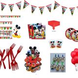 MİCKEY MOUSE MİKİ DOĞUM GÜNÜ PARTİ MALZEMELERİ SÜSLERİ SETİ 16 KİŞİLİK