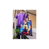 Mickey Mouse Tasarım Bez Çanta - Siyah
