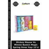 Mickey Mouse Ve Minnie Baskılı Magic Spring Stres Yayı 12'Li Nefes Oyuncak Baskılı Eğlence