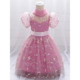 Miço Kids Kız Çocuk Brodeli Prenses Elbise - 00406 Pembe - 14 - 15 Yaş
