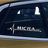 Micra Yan Cam Sticker Oto Kapı Çıkartma Tuning oto 20 cm x 7 cm yazı 311
