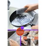 Micro Clean (3 Adet) Sihirli inox Paslanmaz Telli Bulaşık Bezi Kir,pas ,yağ sökücü Temizlik Bezi