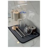 Micro Clean Missclean Mikrofiber Bulaşık Kurulama Matı Gri Renk 36*45 Cm Bulaşık Altlığı Süper Emici