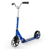 Micro Cruiser LED Blue 2 Tekerlekli Scooter Mavi | Katlanır ayaklı, ayarlanabilir gidon, hareketle etkinleştirilen LED PU tekerlekler, arka fren, İsviçre mühendisliği