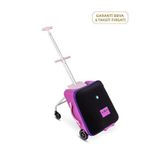 Micro Eazy Binilebilir Katlanabilir 3'ü 1 Arada 4 Tekerlekli 8 Ay+ Kabin Boy Çocuk Scooter Valiz - Mor