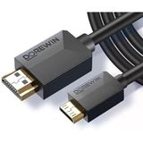 Micro Hdmı To Hdmı Kablo 1.5 Metre Altın Uçlu Yüksek Hızlı 1080P 4K Destekli Görüntü Ve Ses Aktarım Kablosu Kamera Tablet Laptop Monitör T