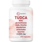 Micro Ingredients Tudca 2,000MG Bile Salts 240 Cap - Powerful 7-In-1 Formula - Na.c Milk Thistle Glutathione Dandelion - Aromasız