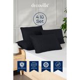 Micro Kapitone Yastık Alezi Sıvı Geçirmez 4 Lü Set Yastık Koruyucu 50X70 - Antrasit - 50 x 70 cm