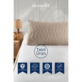 Micro Kapitone Yastık Alezi Sıvı Geçirmez Tekli Yastık Koruyucu 50X70 - Bej - 50x70 cm