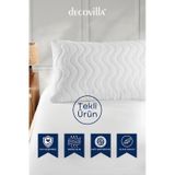 Micro Kapitone Yastık Alezi Sıvı Geçirmez Tekli Yastık Koruyucu 50x70 Beyaz