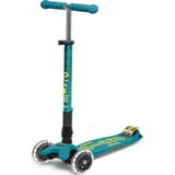 Micro Maxi Deluxe 3 Tekerlekli Foldable Katlanabilen Led Aydınlatmalı Scooter Petrol Green Petrol Yeşil