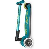 Micro Maxi Deluxe 3 Tekerlekli Foldable Scooter 5 - 7 Yaş İçin Yeşil Renkli LED Işıklı